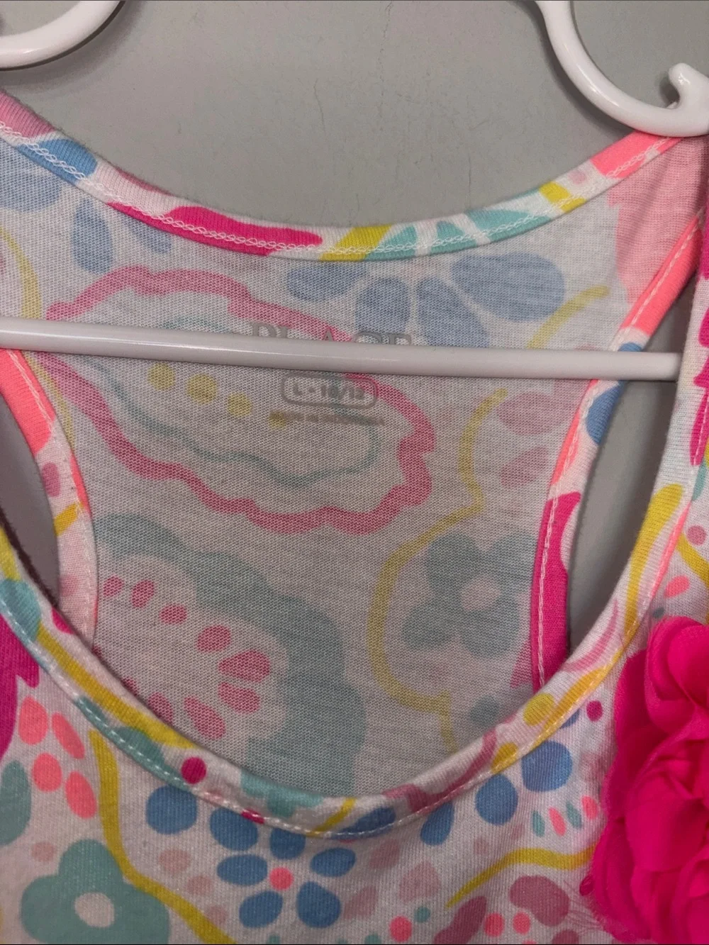 The Children's Place Pink Multi Floral Tank Dress Youth Large - Picture 3 of 4